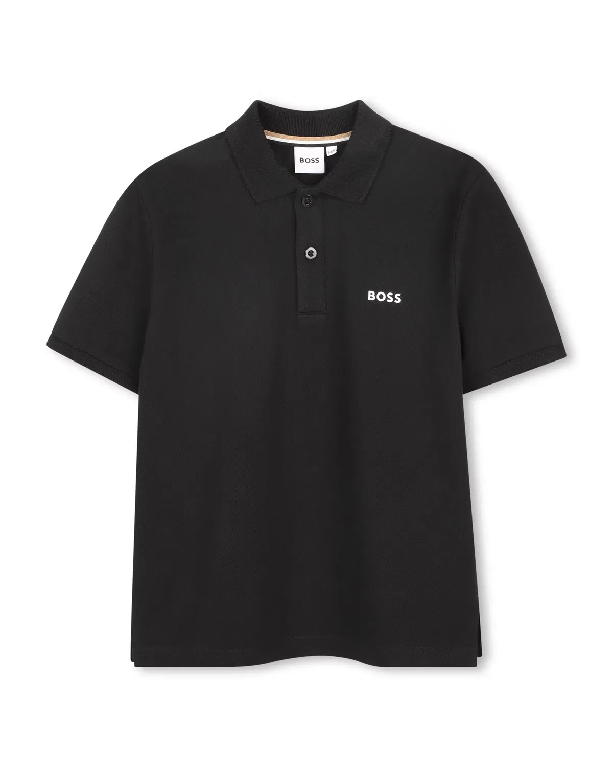 Детское поло для мальчиков хлопковое BOSS Kidswear, Negro