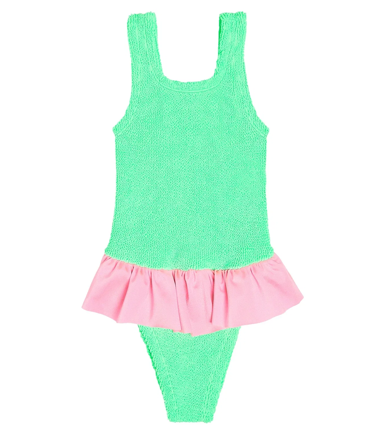 Раздельный купальник с принтом Hunza G Kids, Lime Bubblegum