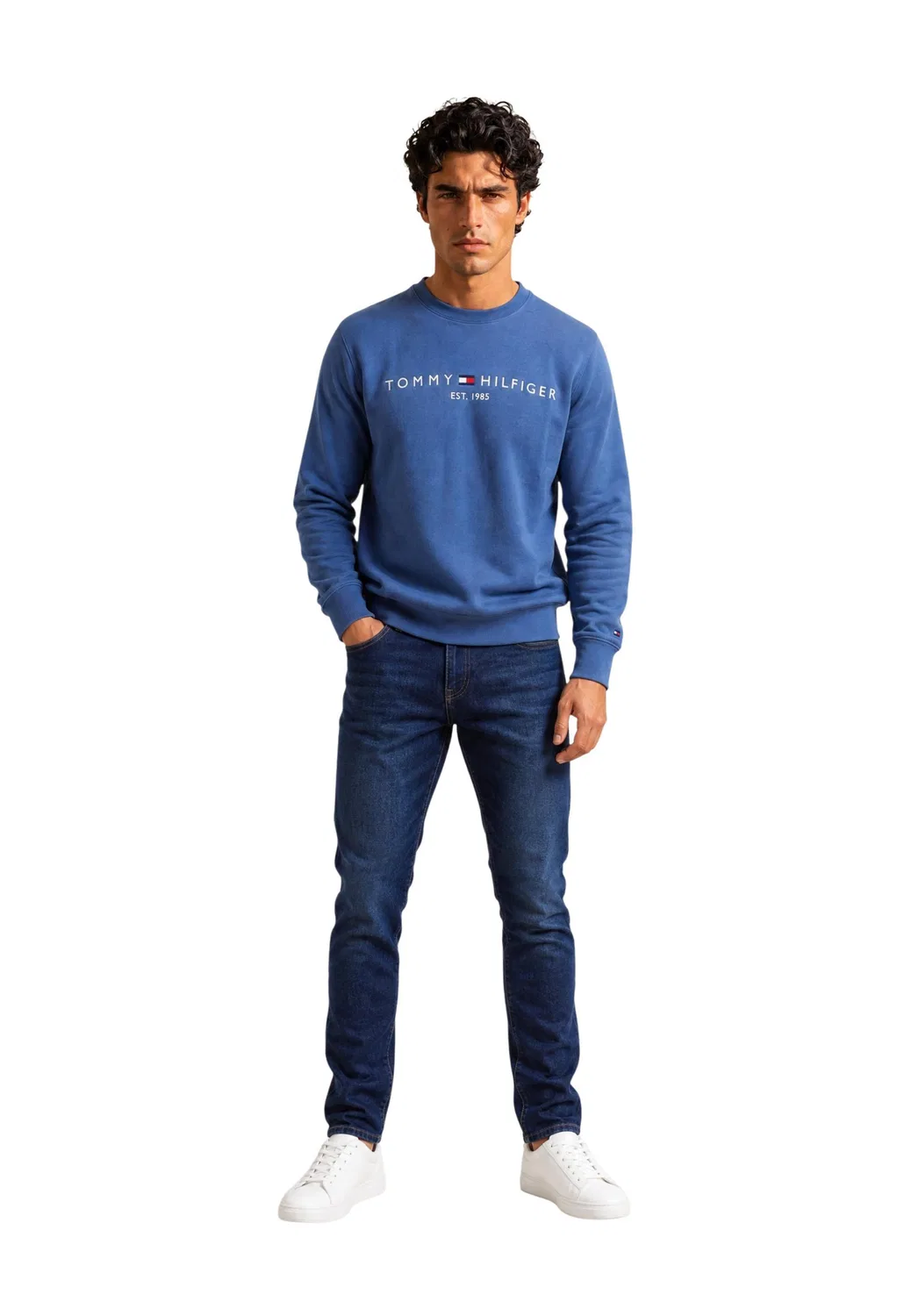 Мужской свитшот с круглым вырезом Tommy Hilfiger, Blue — фото 4