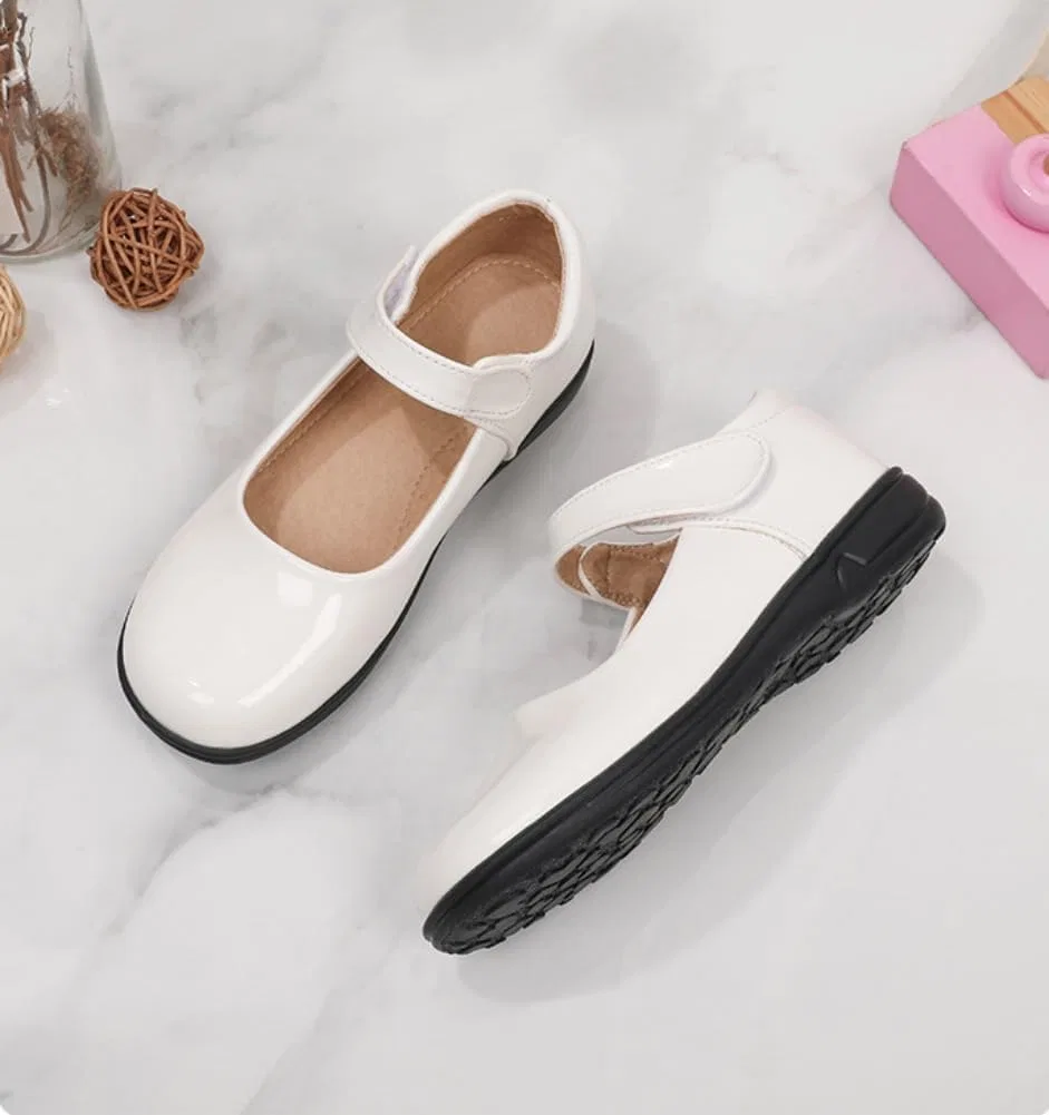Детские туфли Мэри Джейн для девочек Classic Mary Jane Flats JGKDTX, White — фото 2