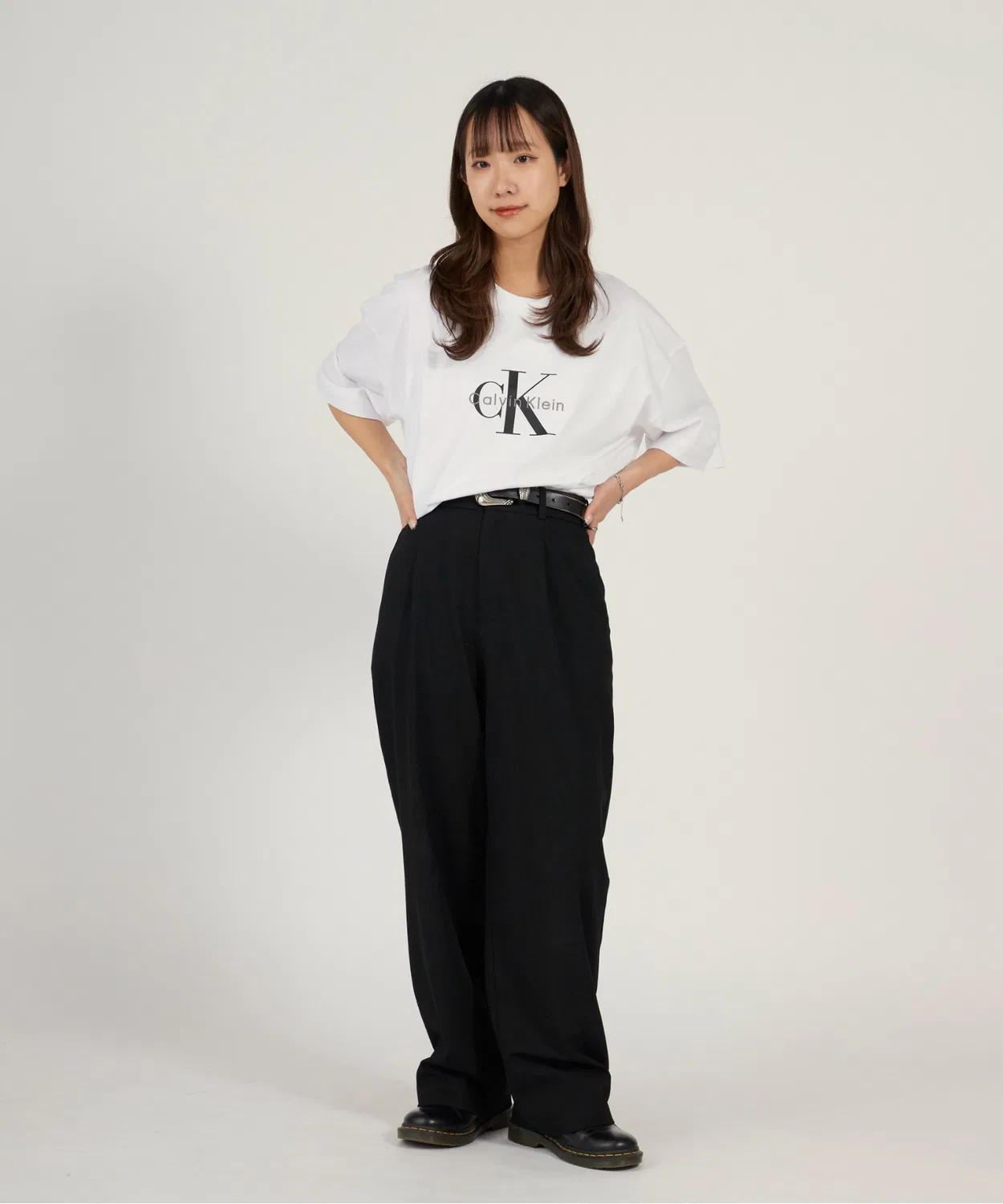 Мужская футболка с принтом Calvin Klein A - MONOLOGO OVERSIZED TEE, Черный — фото 4