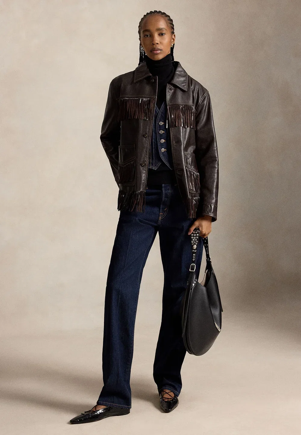Джинсовый жилет в стиле милитари Polo Ralph Lauren, Cassis Wash — фото 2