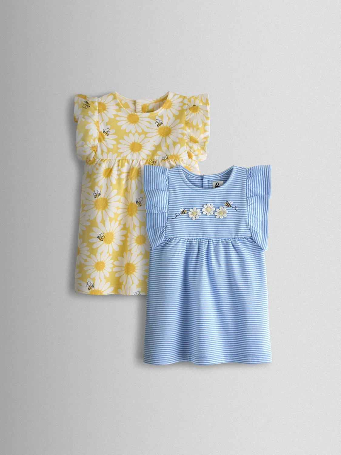 Футболка с воланами 2 шт., JoJo Maman Bébé, Yellow Daisy