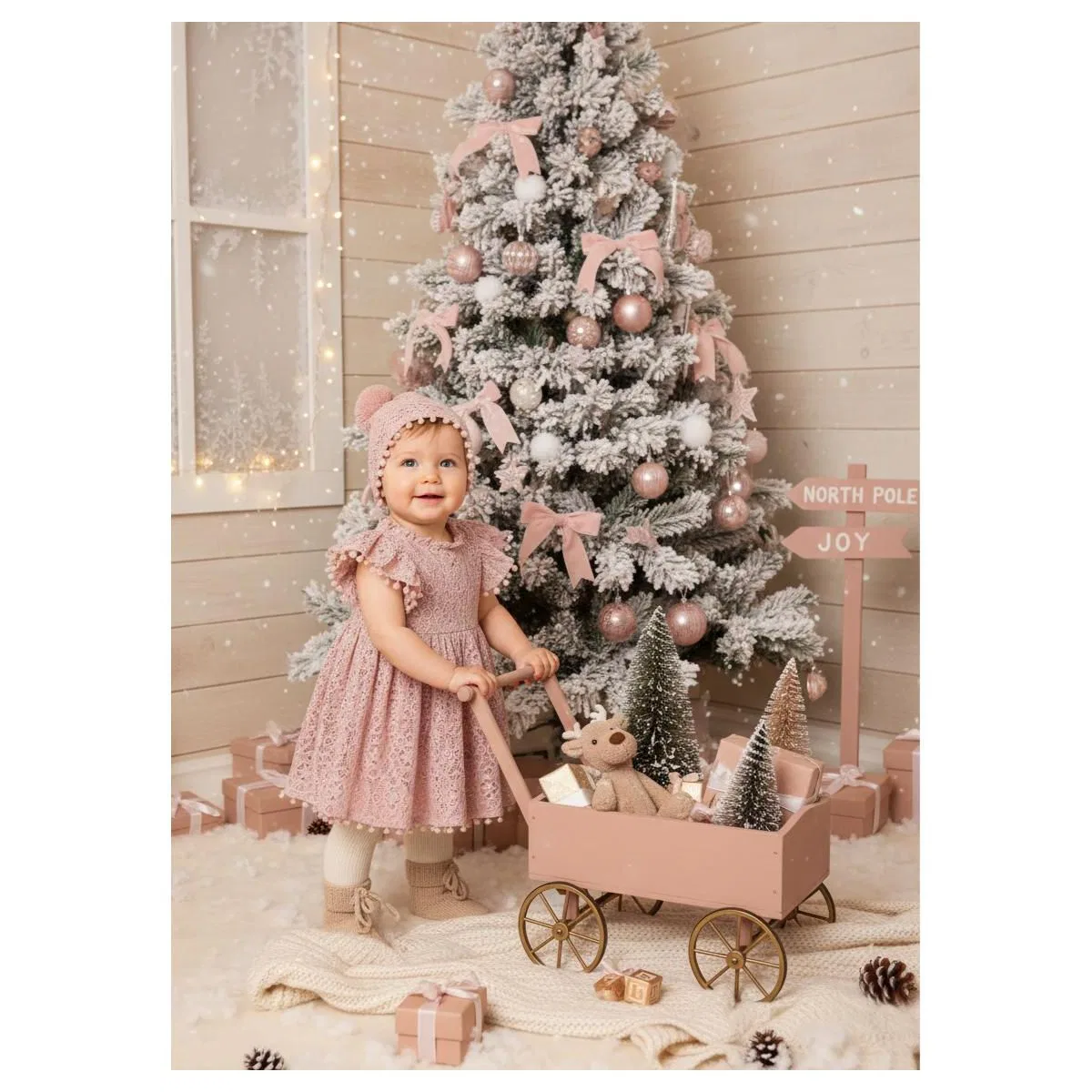 Детское платье для девочек кружевное 2Bunnies, Dusty Pink — фото 2