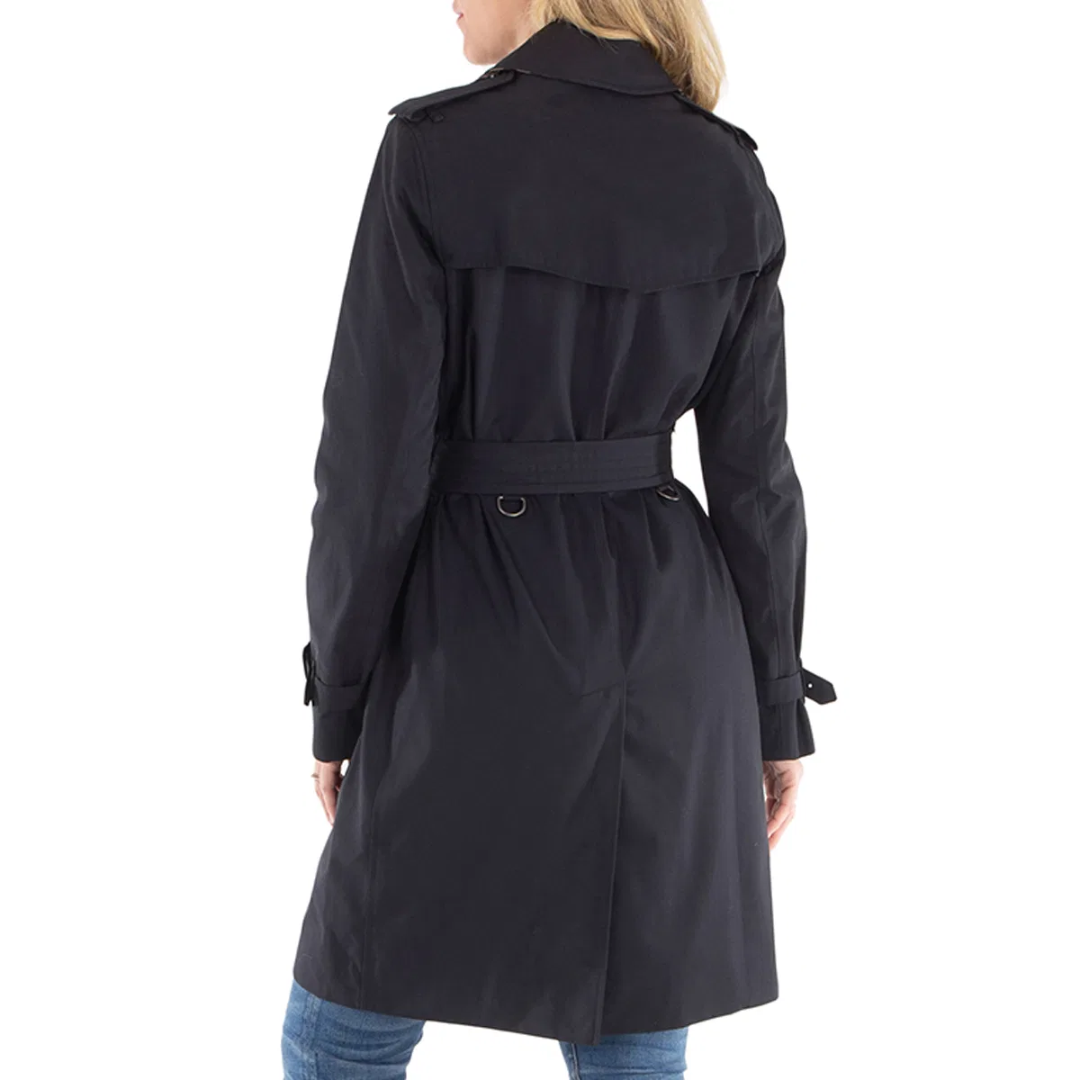 Пальто-тренчкот с двубортной застежкой The Kensington Burberry, Midnight — фото 4