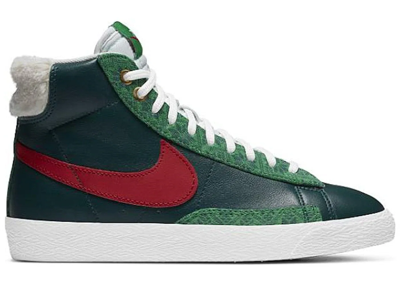 Детские кроссовки lifestyle с ретро-дизайном Nike Blazer Mid 77, Dark Atomic Teal/Lucky Green/White/University Red