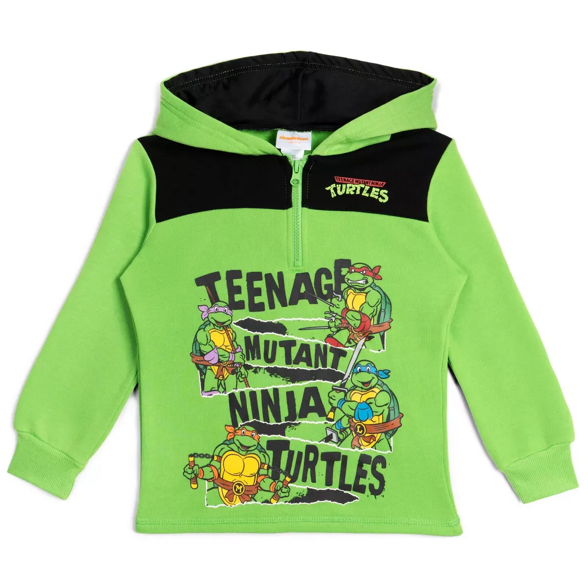 Детский свитшот с капюшоном с принтом Teenage Mutant Ninja Turtles Teenage Mutant Ninja Turtles, Green