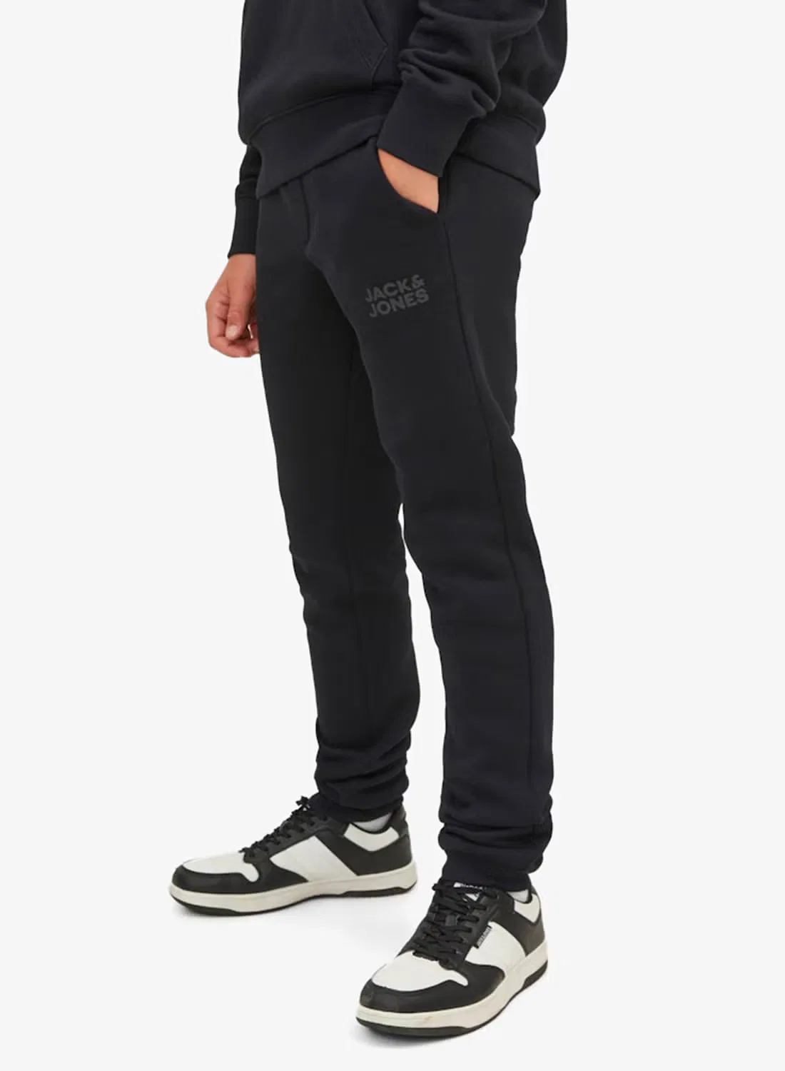 Jack & Jones Junior Штаны спортивные с кулиской, черный — фото 3