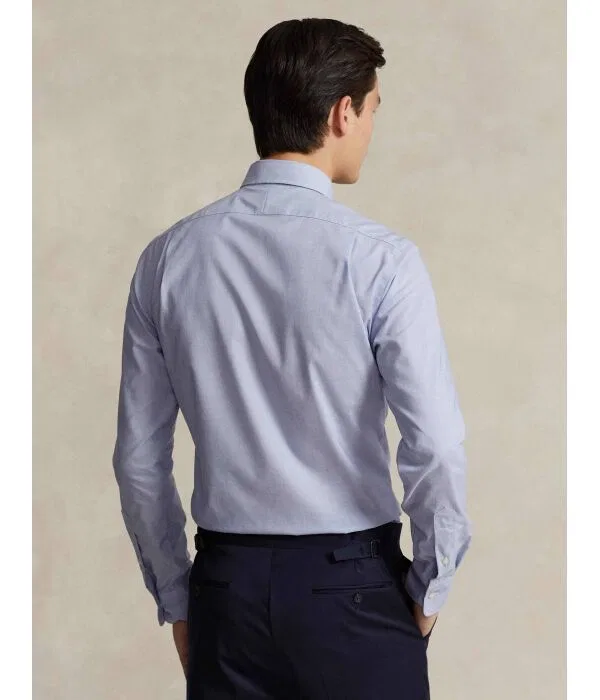 Мужская рубашка slim fit Polo Ralph Lauren, синий — фото 3