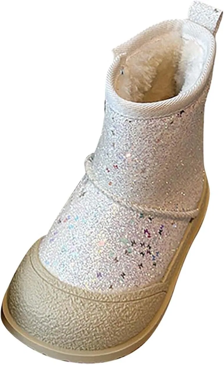 Детские зимние сапоги для девочек с блестками Sparkle Ankle Boots, White