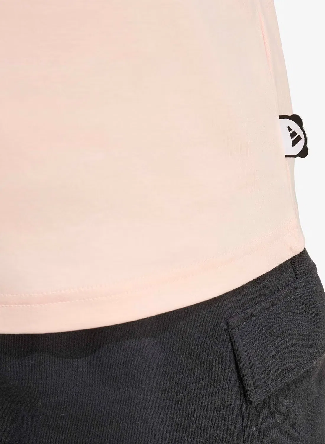 Футболка с принтом Panda chill graphic Adidas, голубой — фото 4