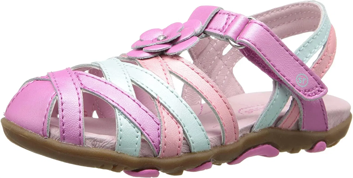 Детские сандалии для девочек с эффектом памяти Lily Sandal Stride Rite, Pink/White — фото 2