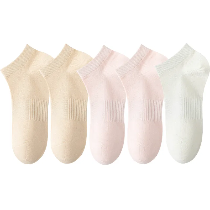 Детские носки-невидимки 5 пар, Light Pink 2 Pack+Light Apricot 2 Pack+White, MIIOW