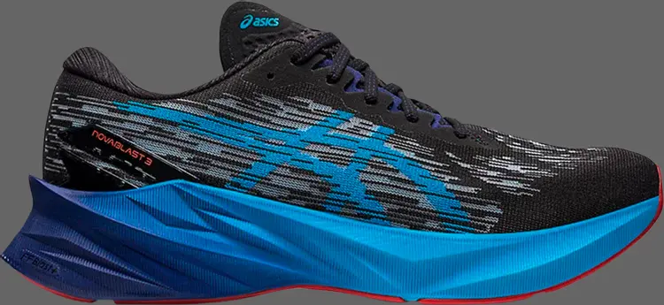 

Кроссовки novablast 3 'black island blue' Asics, черный