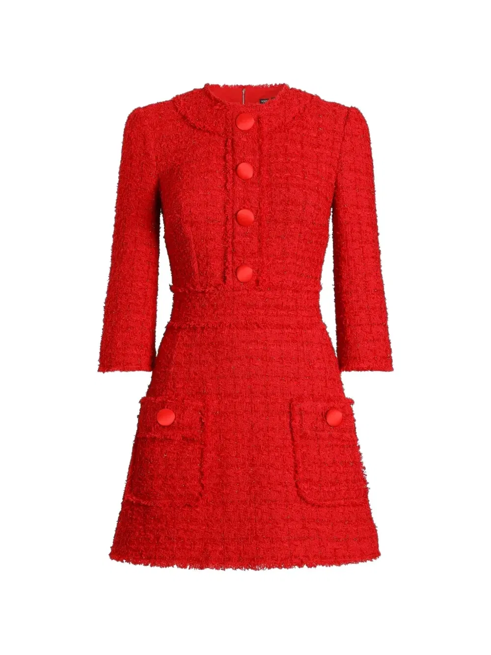 Короткое твидовое платье Dolce & Gabbana, красный