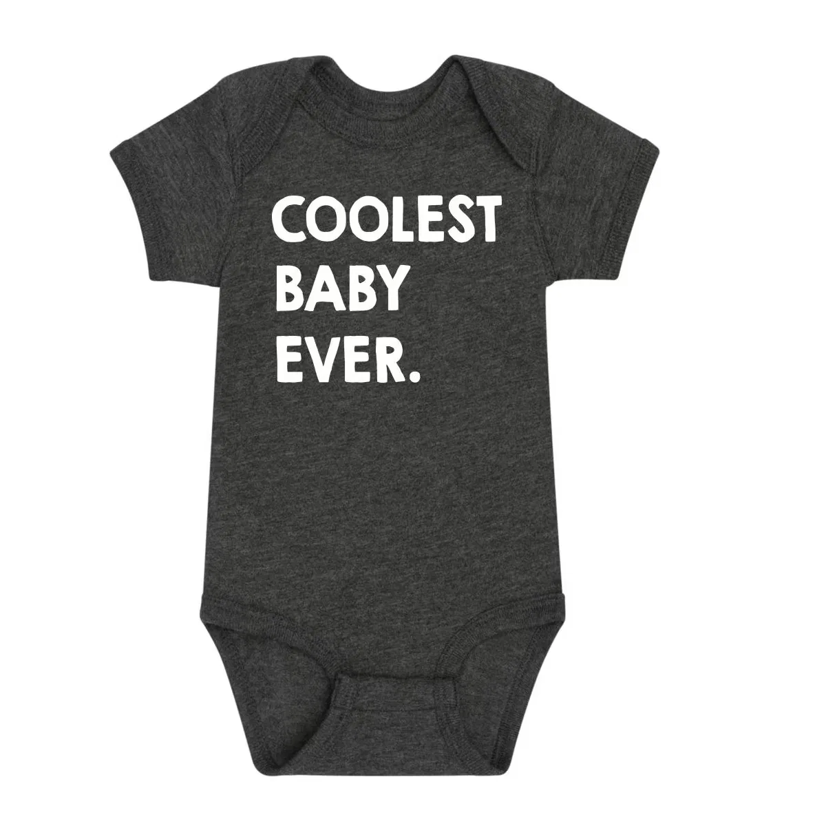 Боди-комбинезон с принтом Coolest Baby Ever Instant Message, Heather Charcoal