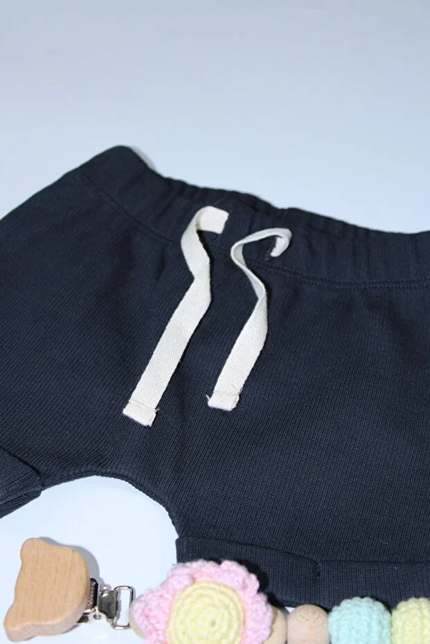 Детские шорты для мальчиков органические Milk & Muffin, Navy Blue — фото 4
