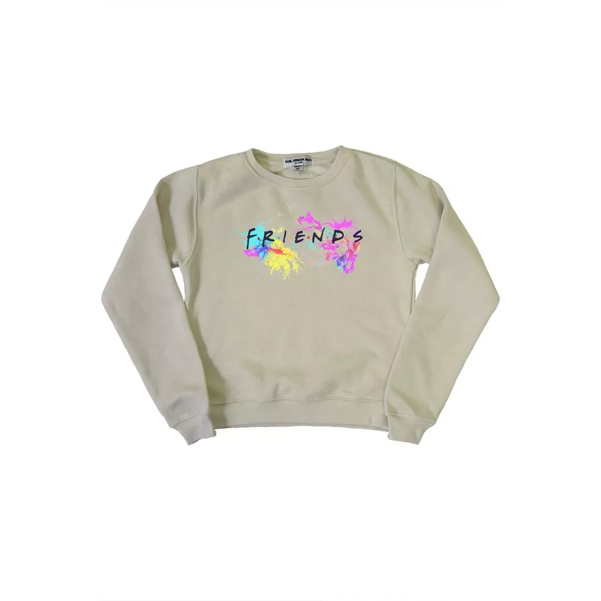Детское худи с принтом Water Color Friends, Cream