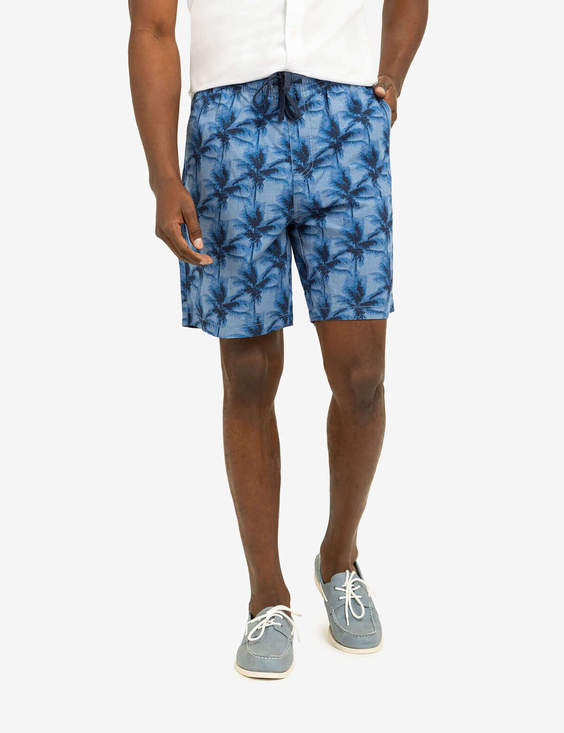 

Шорты для бега U.S. Polo Assn. Palm Print Chambray, синий