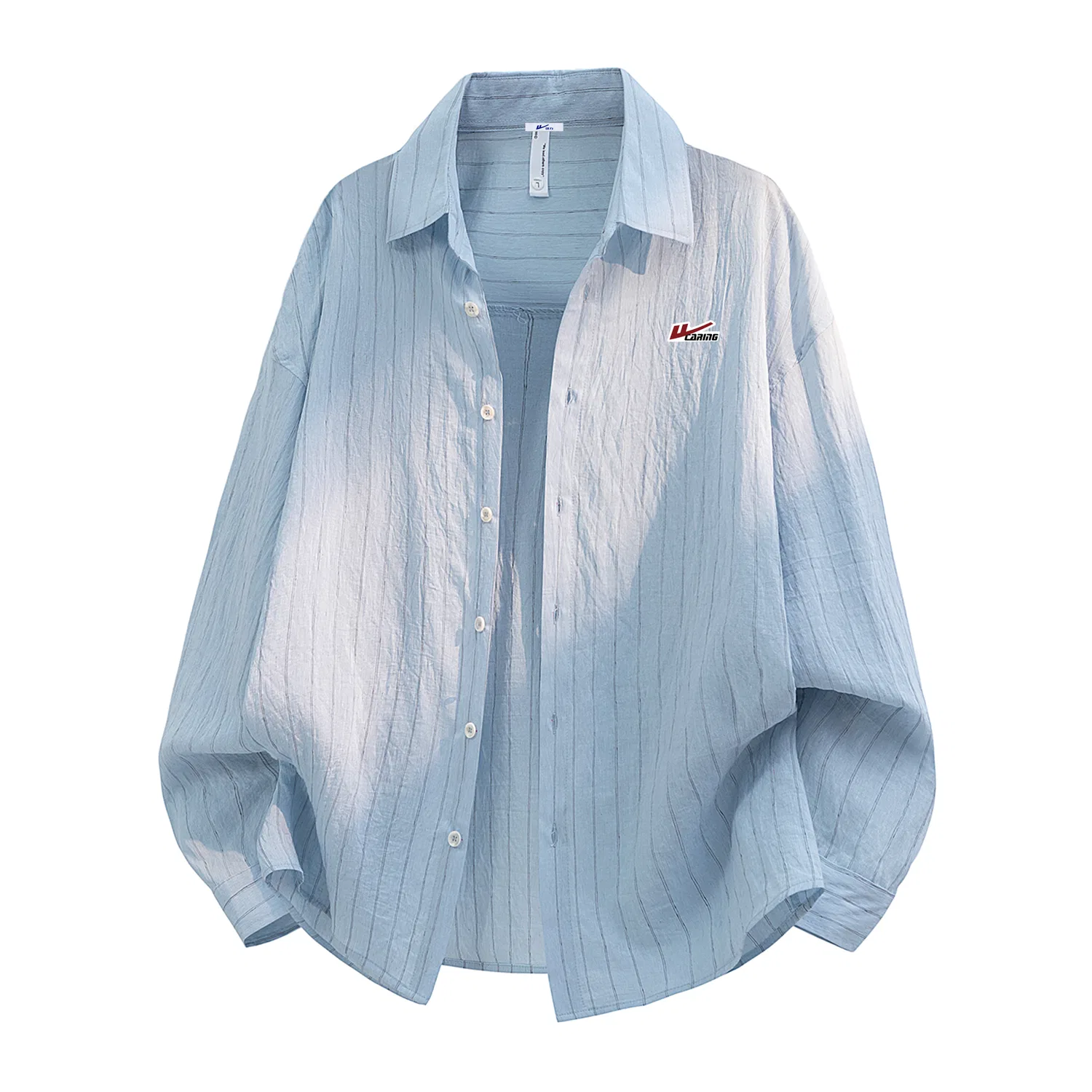 Детская рубашка с воротником, Lapel Moderate, Light Blue (DIY Badge), WARRIOR