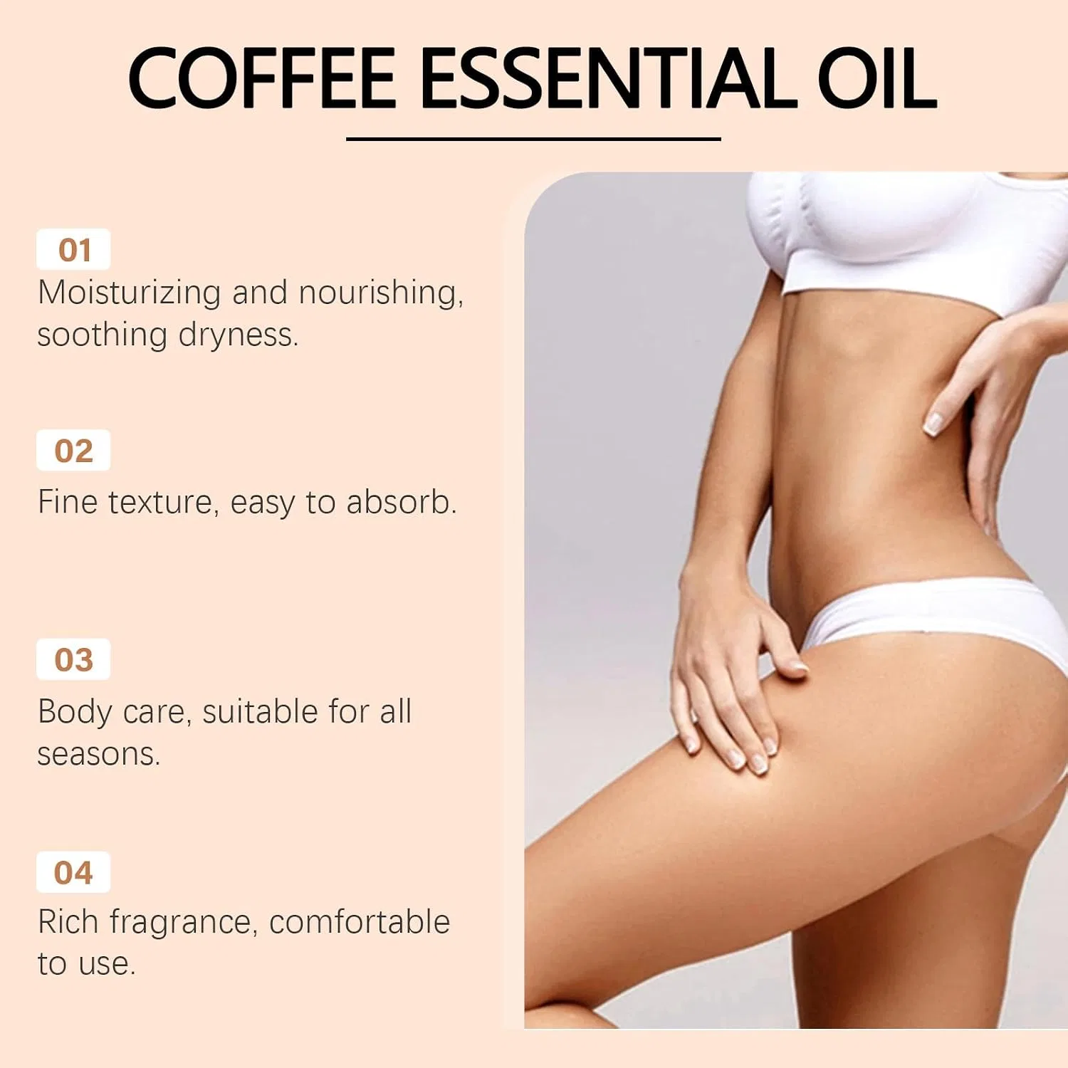 Массажное масло для тела Coffee Body Oil, LinBomZony, 3 шт. по 30 мл — фото 3
