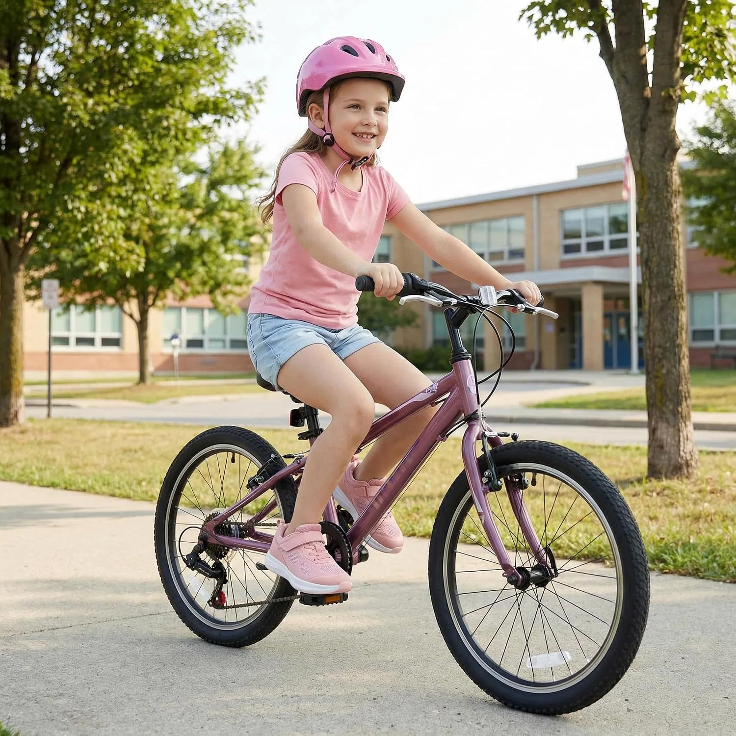 Детские кроссовки с широким носком для мальчиков и девочек Clifun, Mauve Pink — фото 2