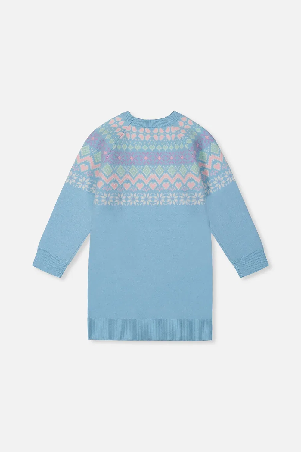 Детское платье из трикотажа с длинным рукавом Après-Ski Deux par Deux, Light Blue — фото 2