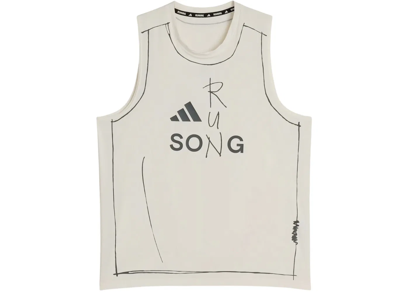 Женский топ без рукавов Adidas Original Song For The Mute Running, Chalk White