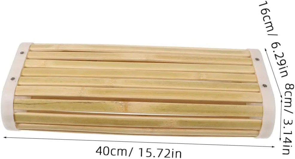 Бамбуковая подушка для бани, охлаждающая, NIYANGLE, 40x16x8 см — фото 2