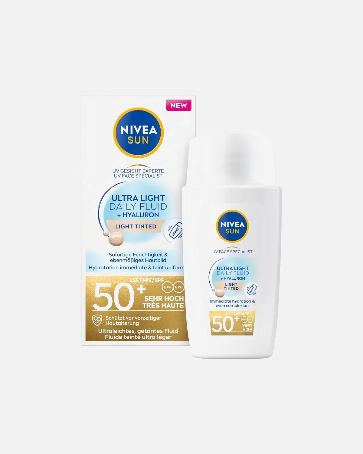Тональный крем Nivea Sun UV Face Expert Ultra Light Daily Fluid Foundation для светлой кожи, SPF 50+, 40 Ml