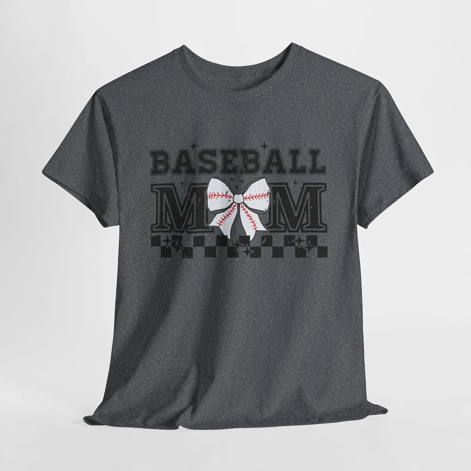 Женская футболка с принтом Baseball Mom, Graphite Heather — фото 2