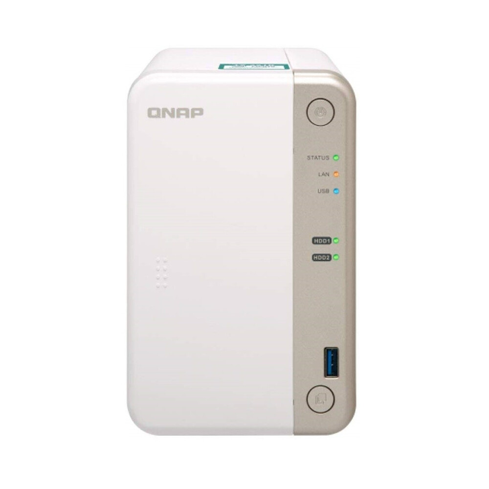 

Сетевое хранилище QNAP TS-251B, 2 отсека, 4 ГБ, без дисков, белый