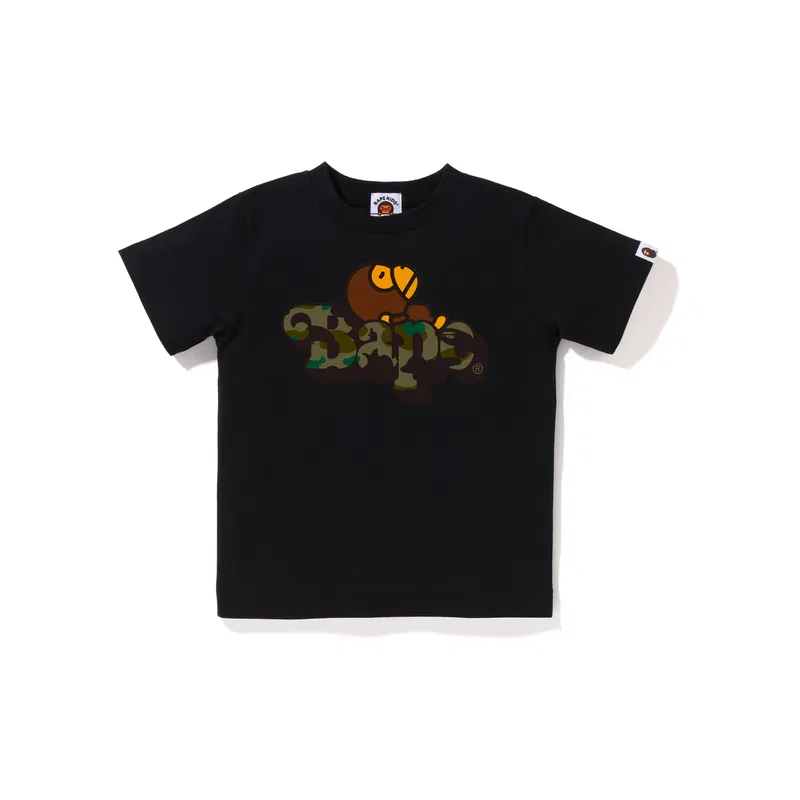 Футболка с круглым вырезом, повседневная, A BATHING APE, Black