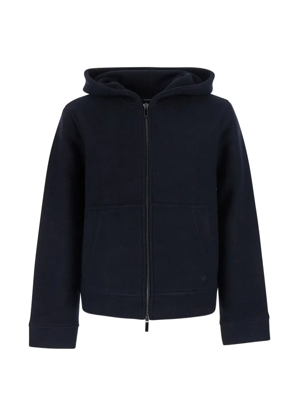 Пальто на молнии с капюшоном EMPORIO ARMANI, синий
