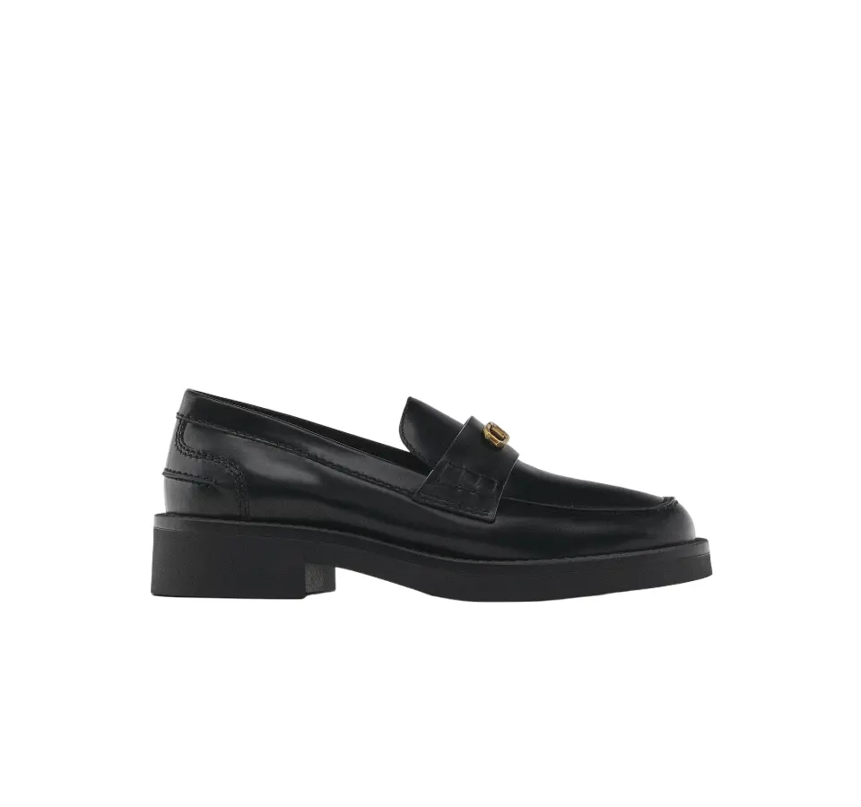 

Лоферы с металлическими деталями Massimo Dutti, черный