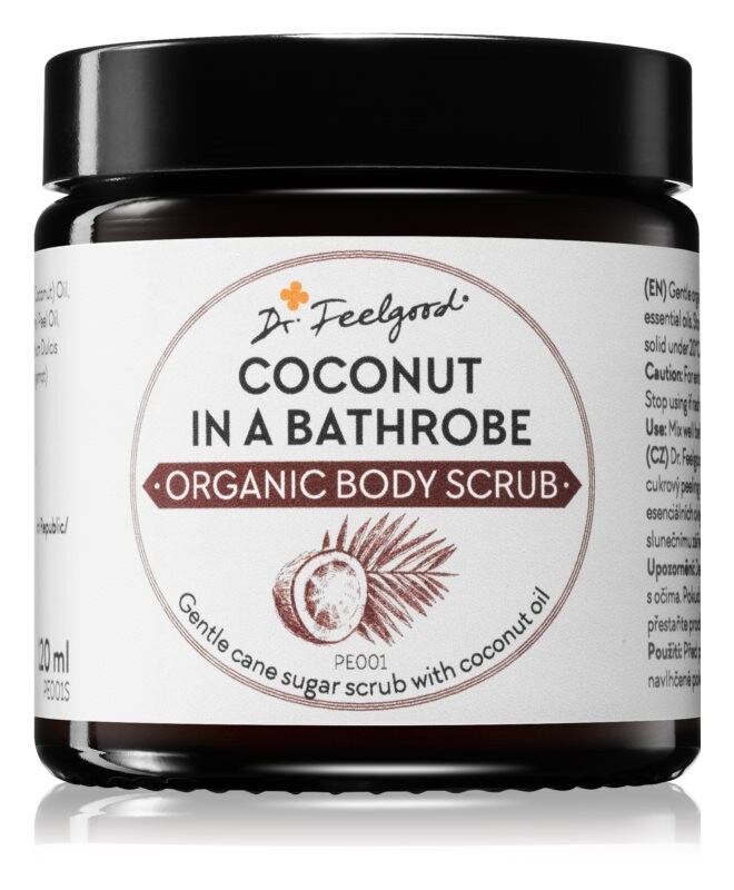 

Сахарный скраб с кокосовым маслом. Dr. Feelgood Organic Coconut in a Bathrobe