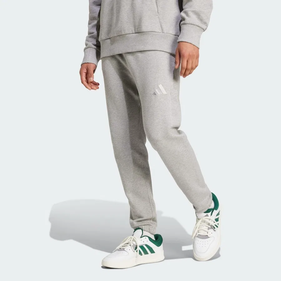 Штаны спортивные с зауженными штанинами French Terry Regular Tapered Pants adidas, Серый