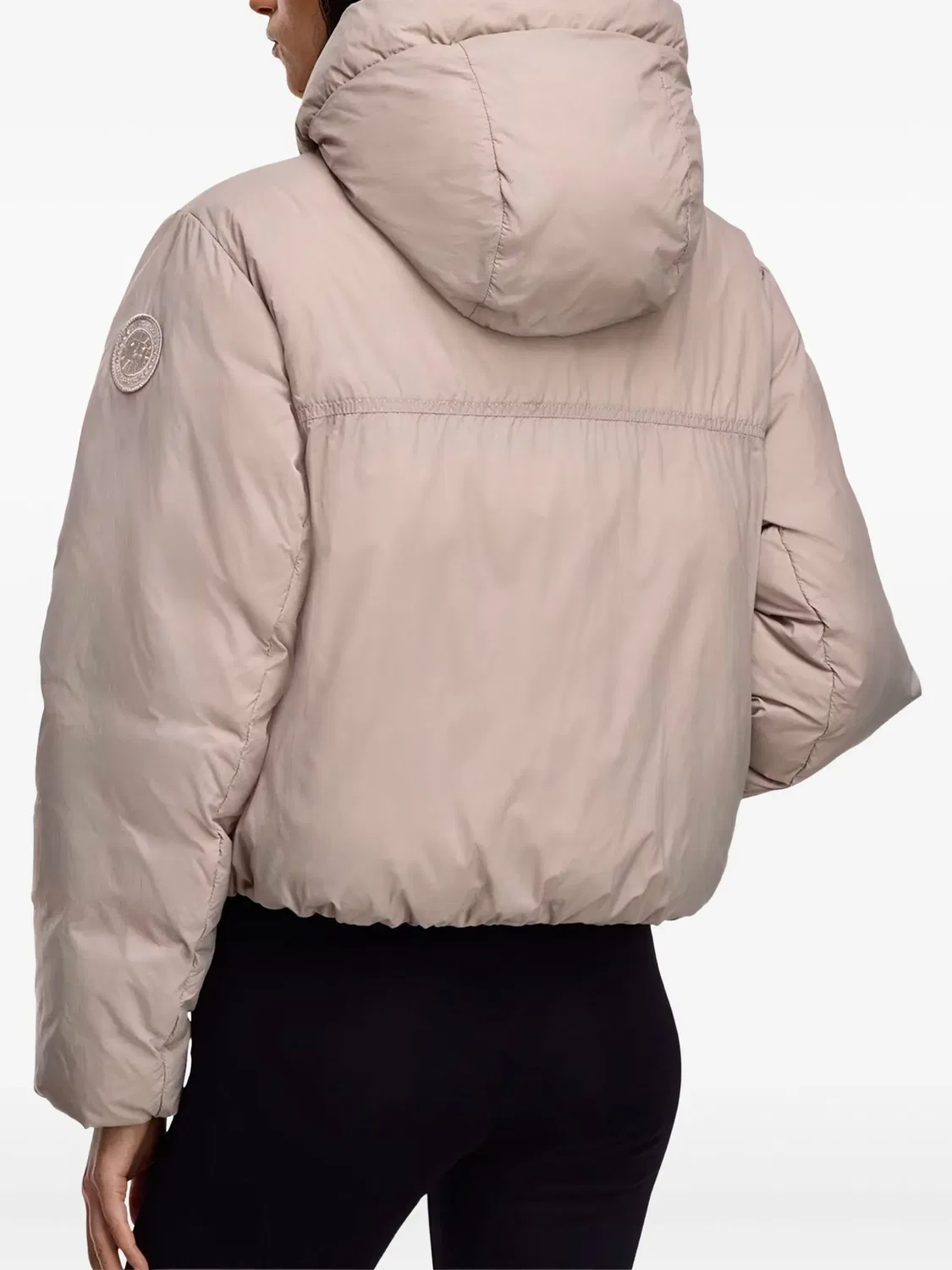 Куртка-пуховик с капюшоном светло-бежевого цвета Canada Goose, светло-бежевый — фото 2
