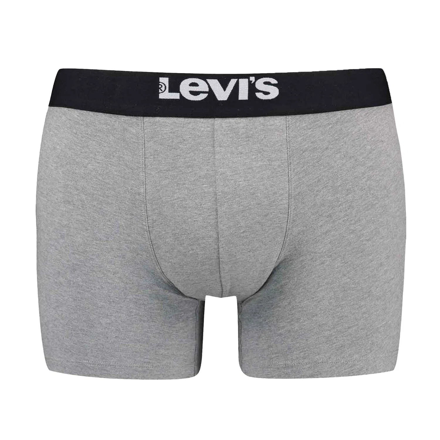 Мужские хлопковые боксеры Solid Levi's, Цвет: Grau / Taupebeige — фото 3
