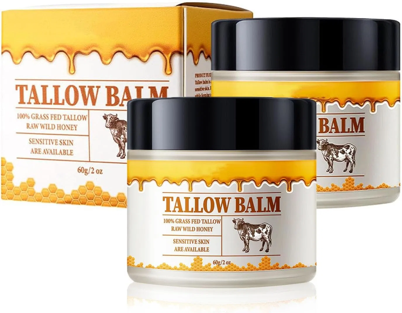 Лосьон для тела Tallow Honey Balm, 60 г, Hualabo