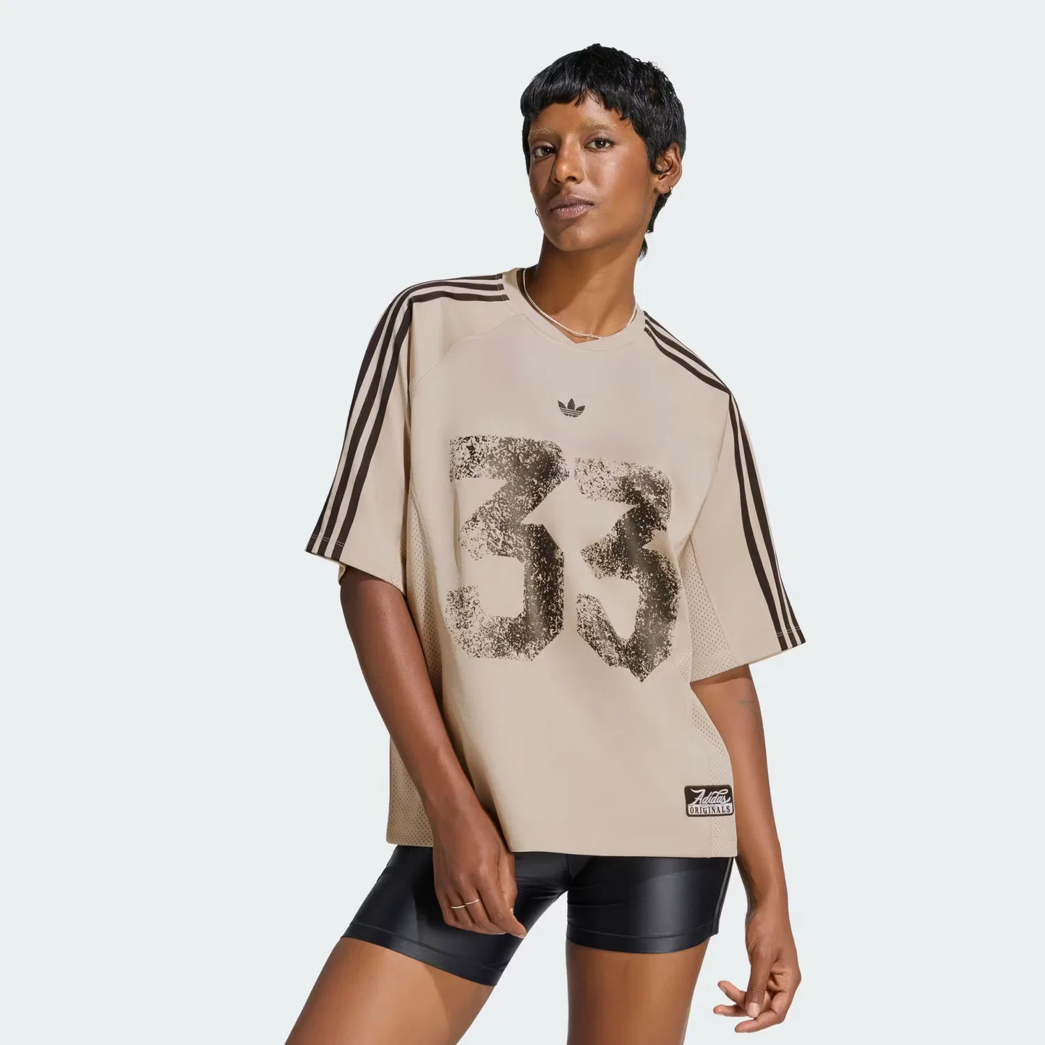 Женский топ оверсайз Jersey Top Adidas Originals, Wonder Beige