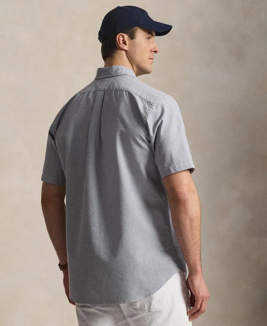 Мужская рубашка-оксфорд большого размера с клетчатым принтом Polo Ralph Lauren, Navy — фото 2