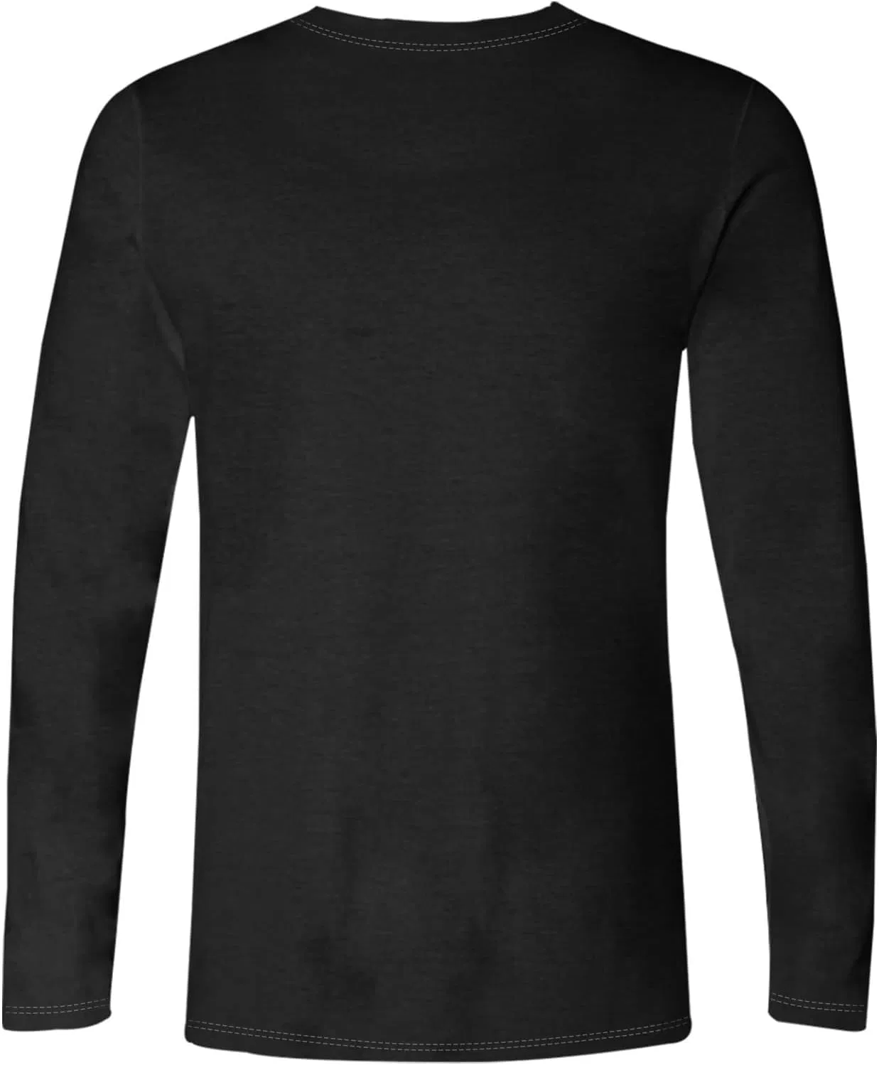 Мужская футболка с длинным рукавом из полиэстера и хлопка, Black — фото 3