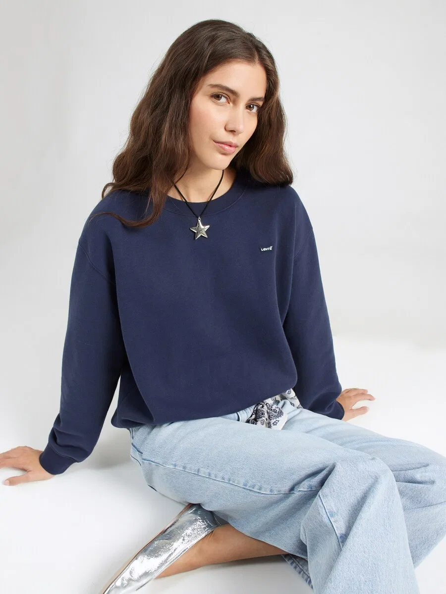 Толстовка LEVI'S 'Everyday Sweatshirt' темно-синего цвета — фото 3