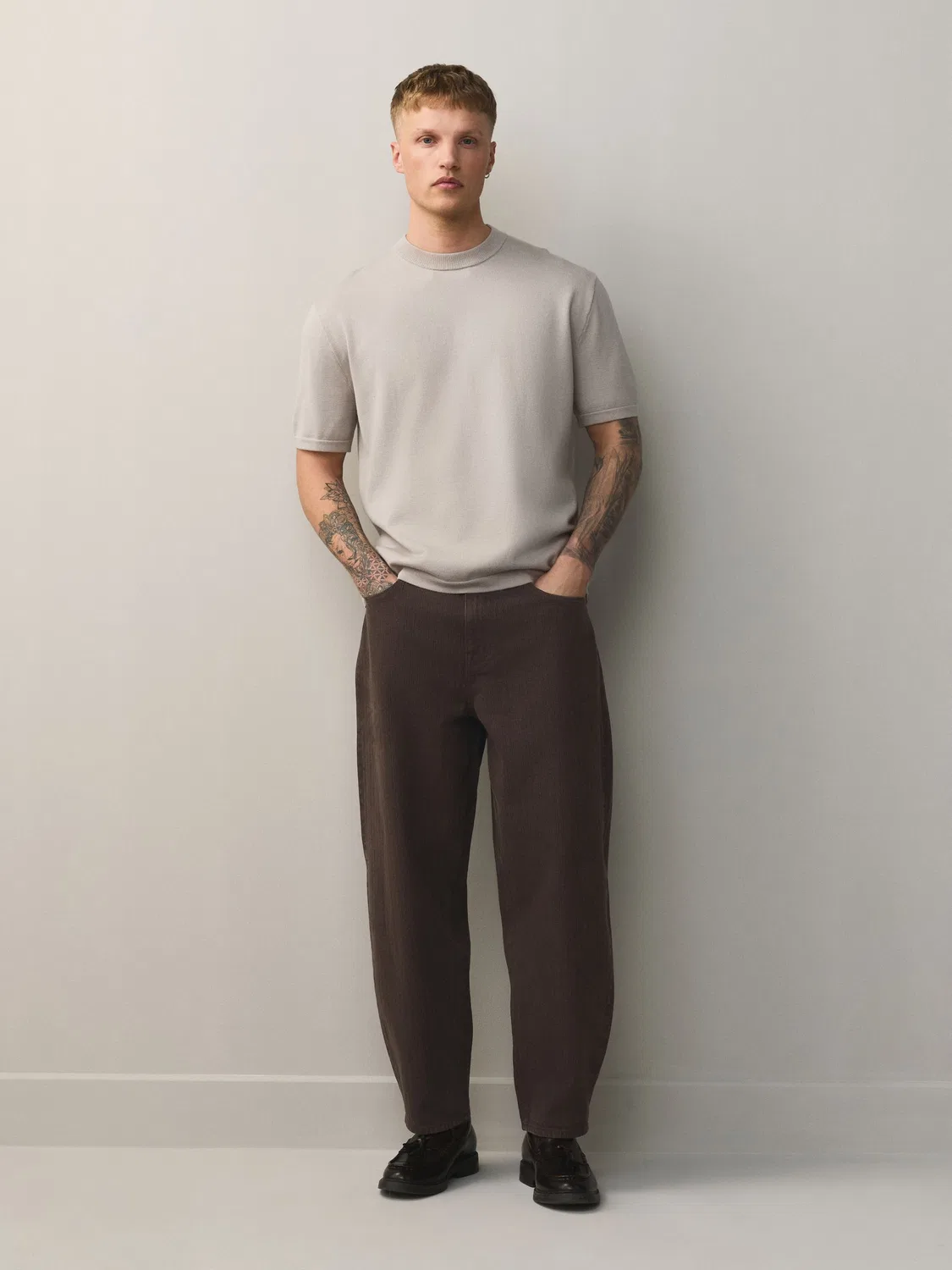 Джинсы Barrel Fit N. Premium Denim Next, коричневый — фото 4