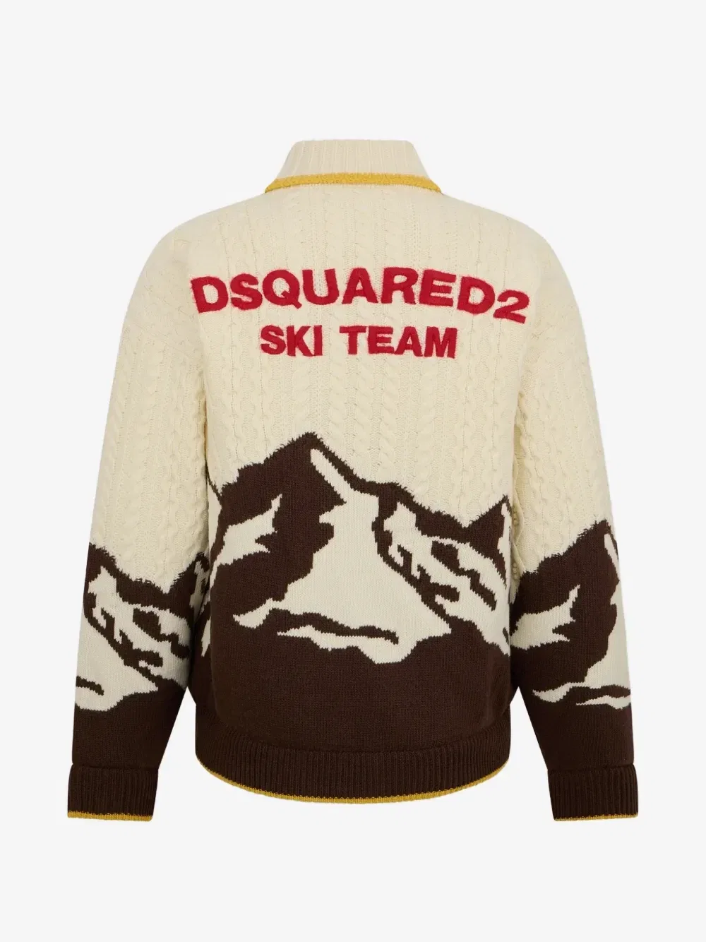 Кардиган Snowy Dream фактурной вязки DSQUARED2, бежевый — фото 2