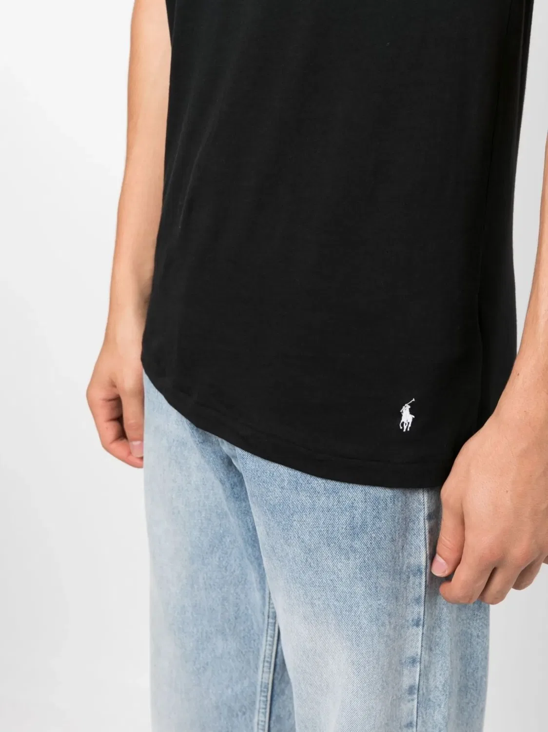 Polo Ralph Lauren Футболка с круглым вырезом, черная - набор из 3 — фото 4