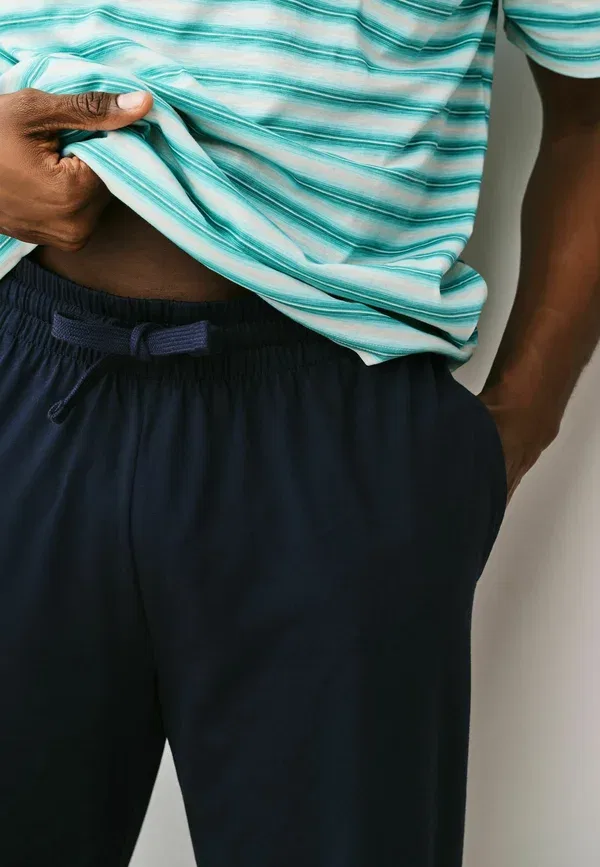 Пижама хлопковая Regular fit - stripe short sleeve set, Next, синий — фото 2