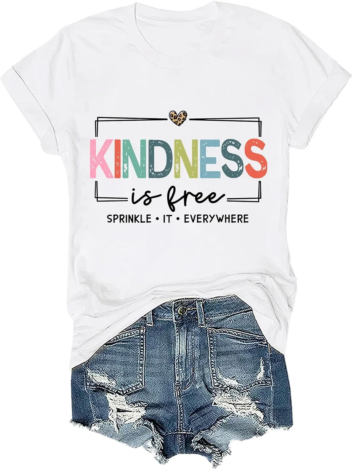 Мужская футболка с принтом Kindness is Free Sprinkle it Everywhere, White