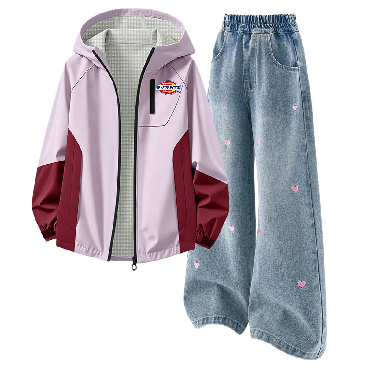 Детский спортивный костюм с капюшоном Dickies, Silicone Standard K Green/Solid Color Sea Salt Blue — фото 3